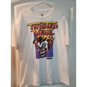 Twisted Metal 1995 PlayStation Graphic T-Shirt White Men’s XL Retro